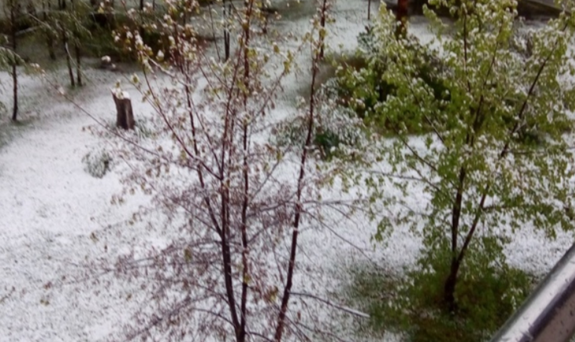 Снег в Башкирии 21.05.2022