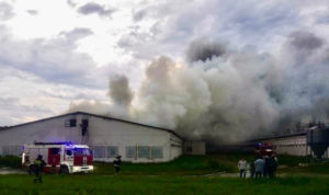 На птицефабрике «Равис» произошел пожар