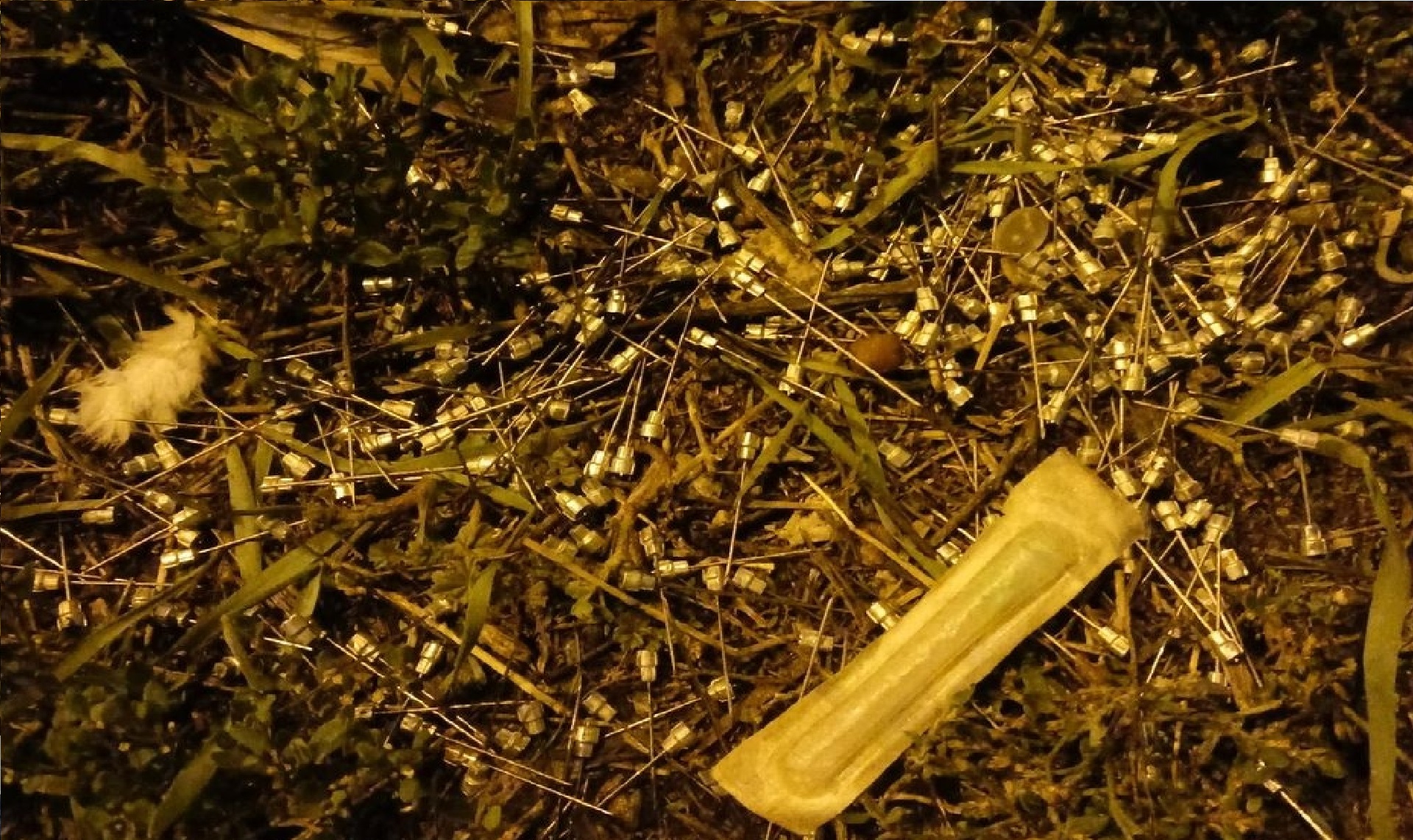 девочка наткнулась на использованные иглы