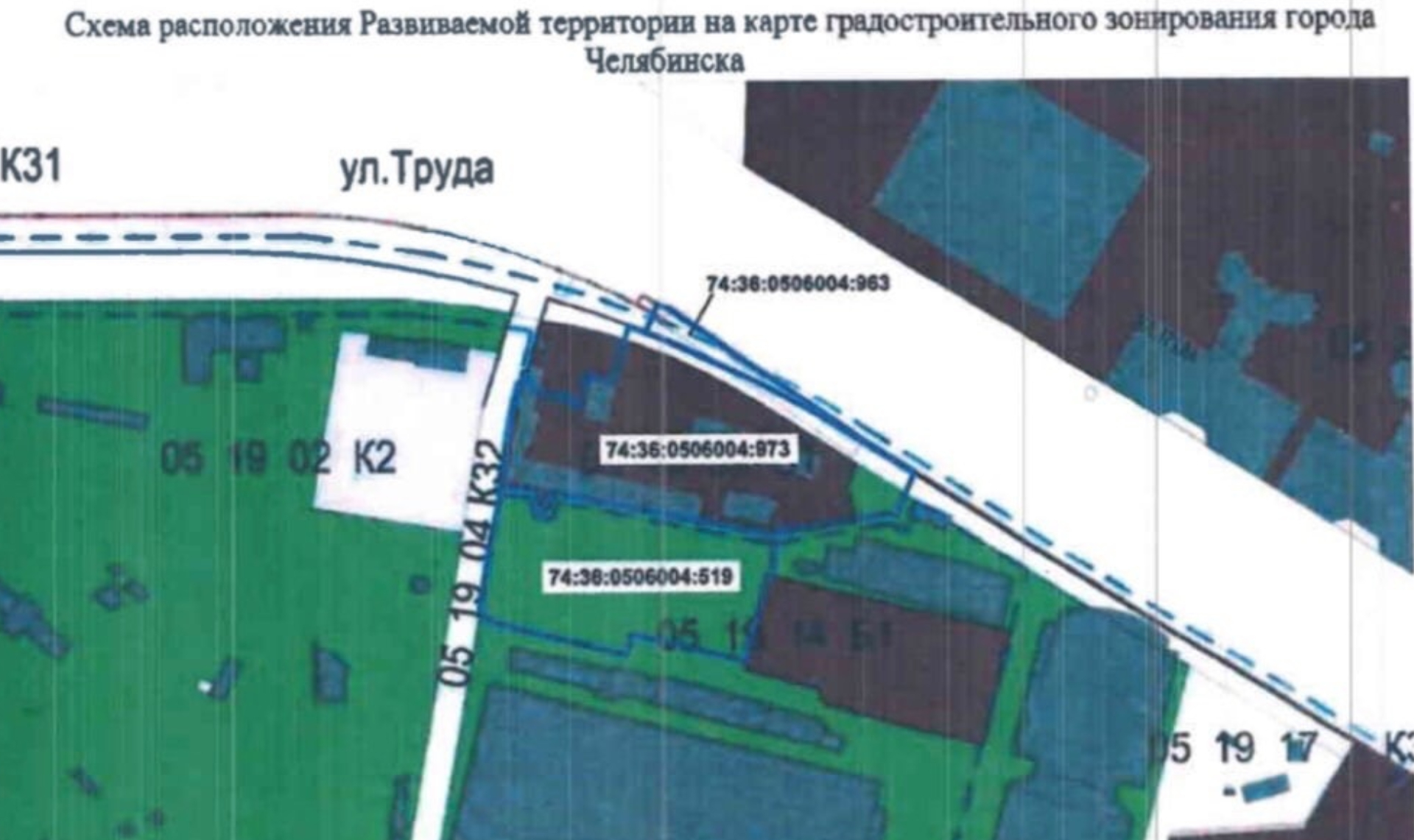 Карта зонирования челябинск