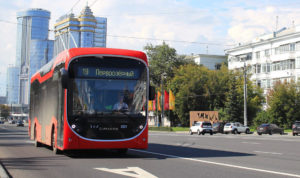 Новый троллейбус на улицах Челябинска