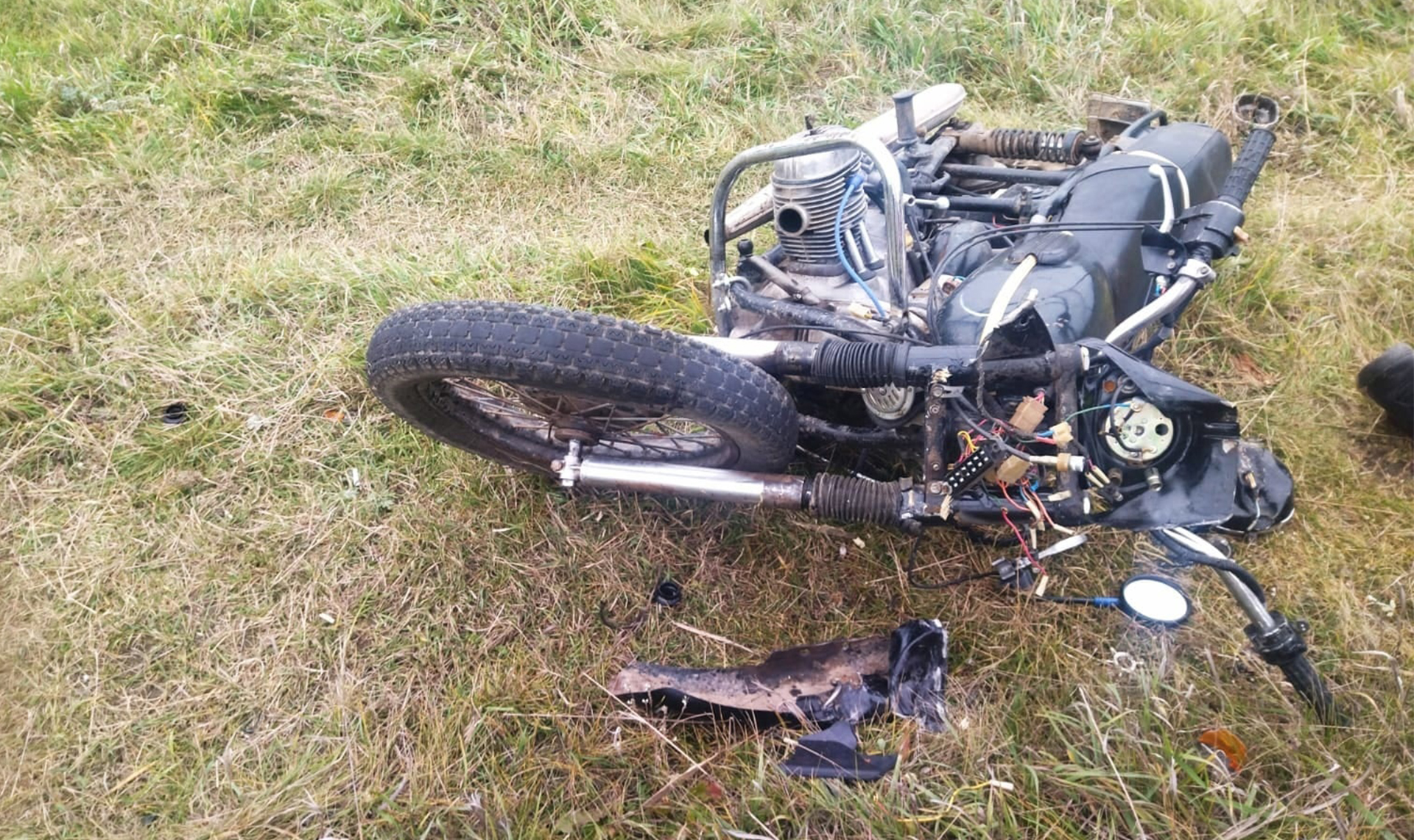 Разбился мотоциклист