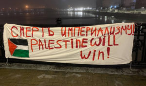 В центре Челябинска появилась растяжка в поддержку Палестины