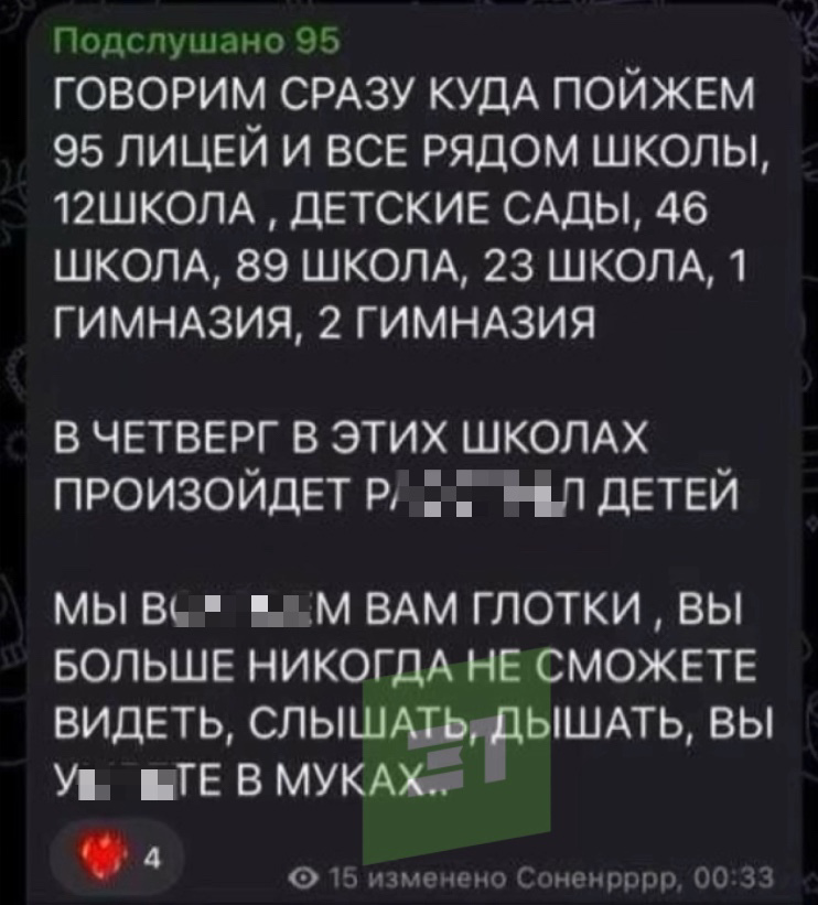 Массовую расправу в школах Челябинска обещал устроить 12-летний мальчик