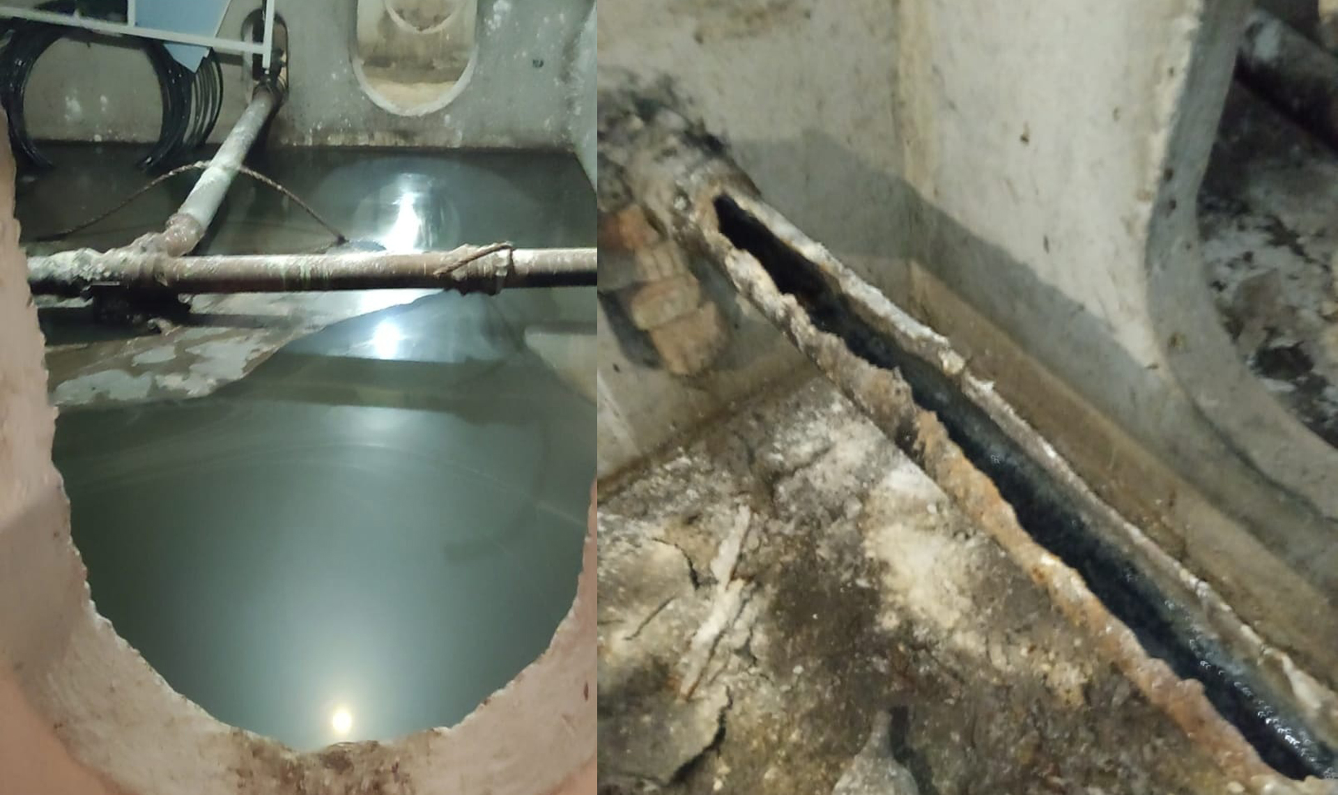 В таком состоянии находится подвал в доме № 101 по ул. Братьев Кашириных