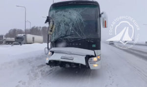 В Чебаркульском районе произошла авария с пассажирским автобусом