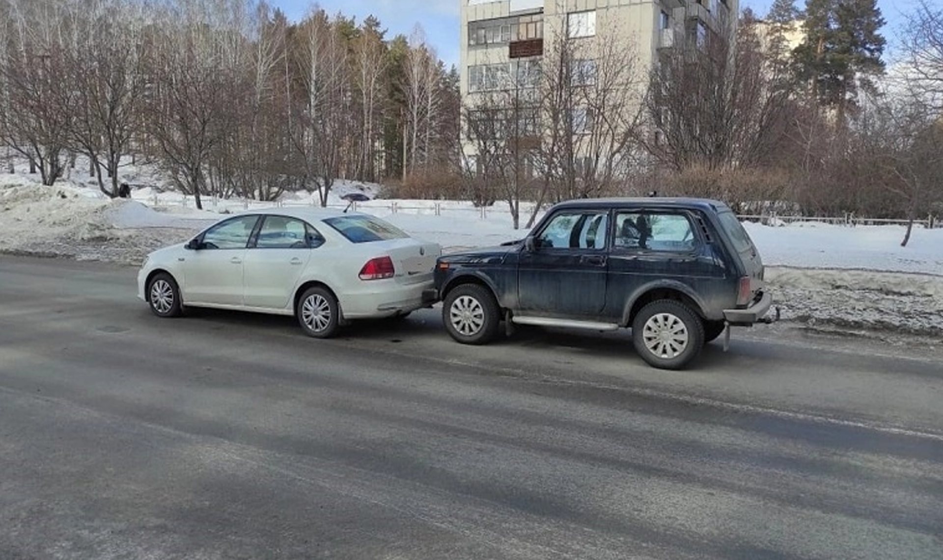 Как в Снежинске разбиваются машины