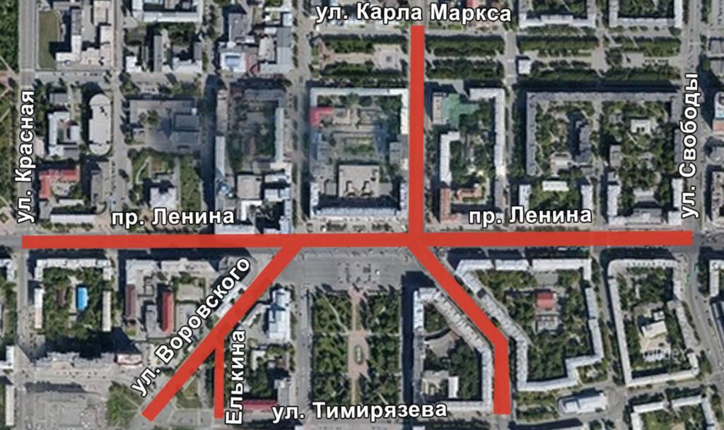 Центральные улицы Челябинска перекроют 7 мая