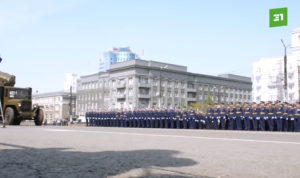 На площади Революции прошла генеральная репетиция торжественного построения Челябинского гарнизона 