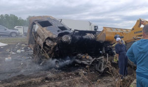 Сгоревший грузовик