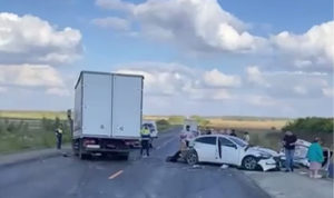 В Нагайбакском районе на трассе произошло столкновение пяти автомобилей