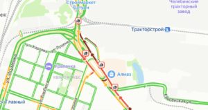 Утро понедельника в Челябинске началось с пробок