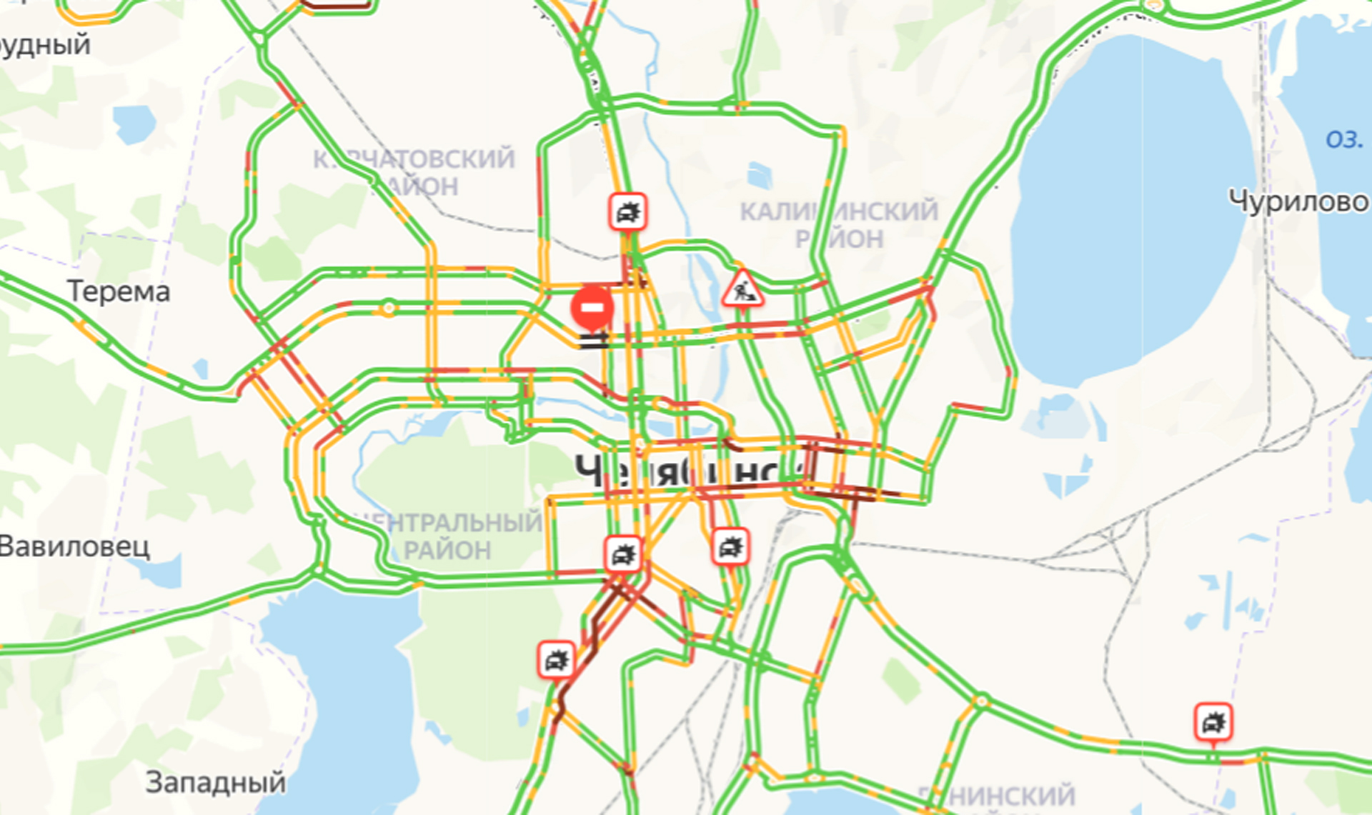 Челябинск сковали 8-балльные пробки