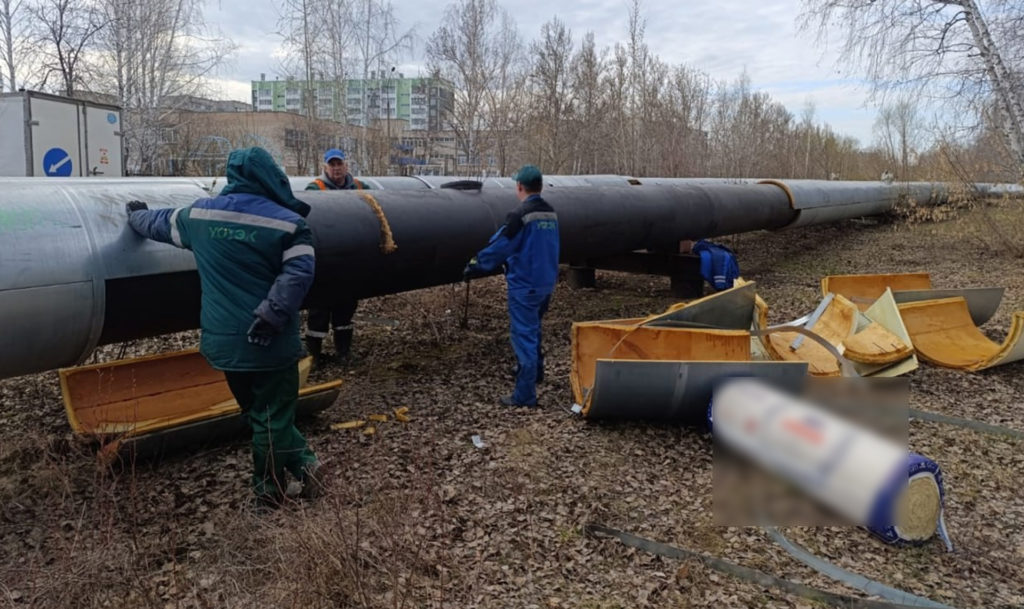 На теплотрассе в Курчатовском районе Челябинска появилась теплоизоляция