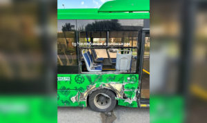 В Советском районе столкнулись автобусы