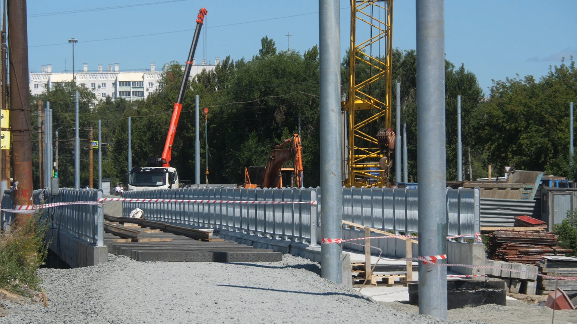 Строительство моста на Черкасской