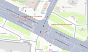 На перекрёстке Комсомольского проспекта и улицы Чайковского изменятся правила дорожного движения