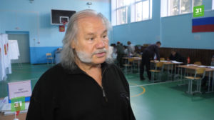 Борис Каплун на избирательном участке