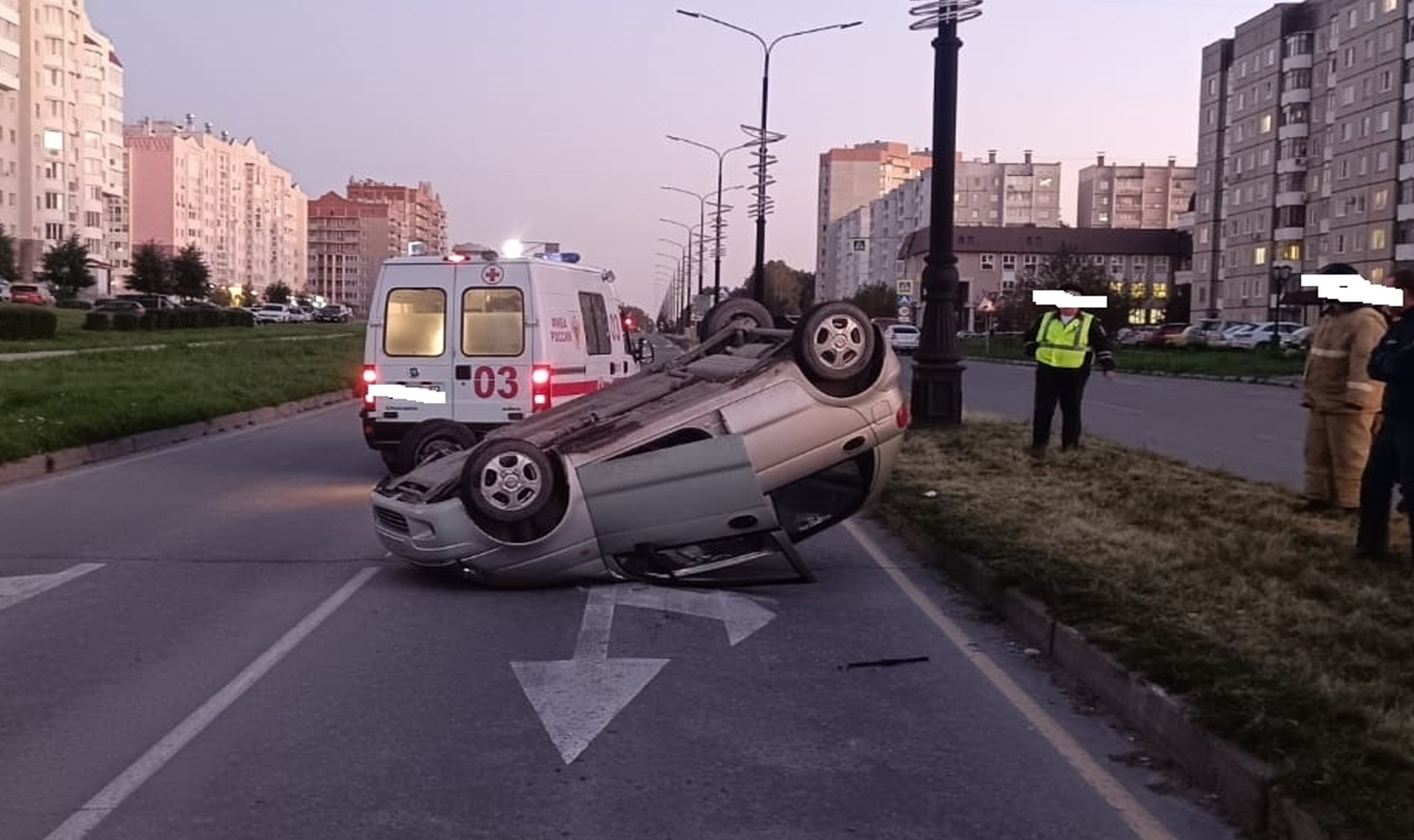В Снежинске перевернулся "Дэу Матиз"