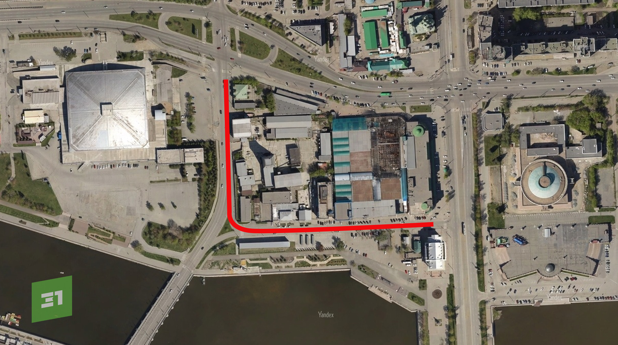 Участок предполагаемого аварийного ремонта