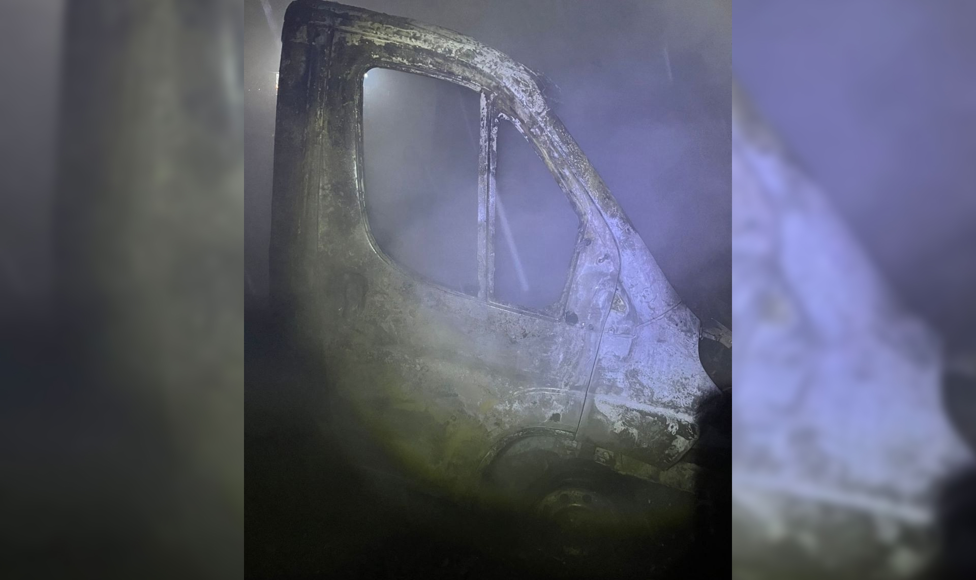 Машина сгорела в поселке Увельский