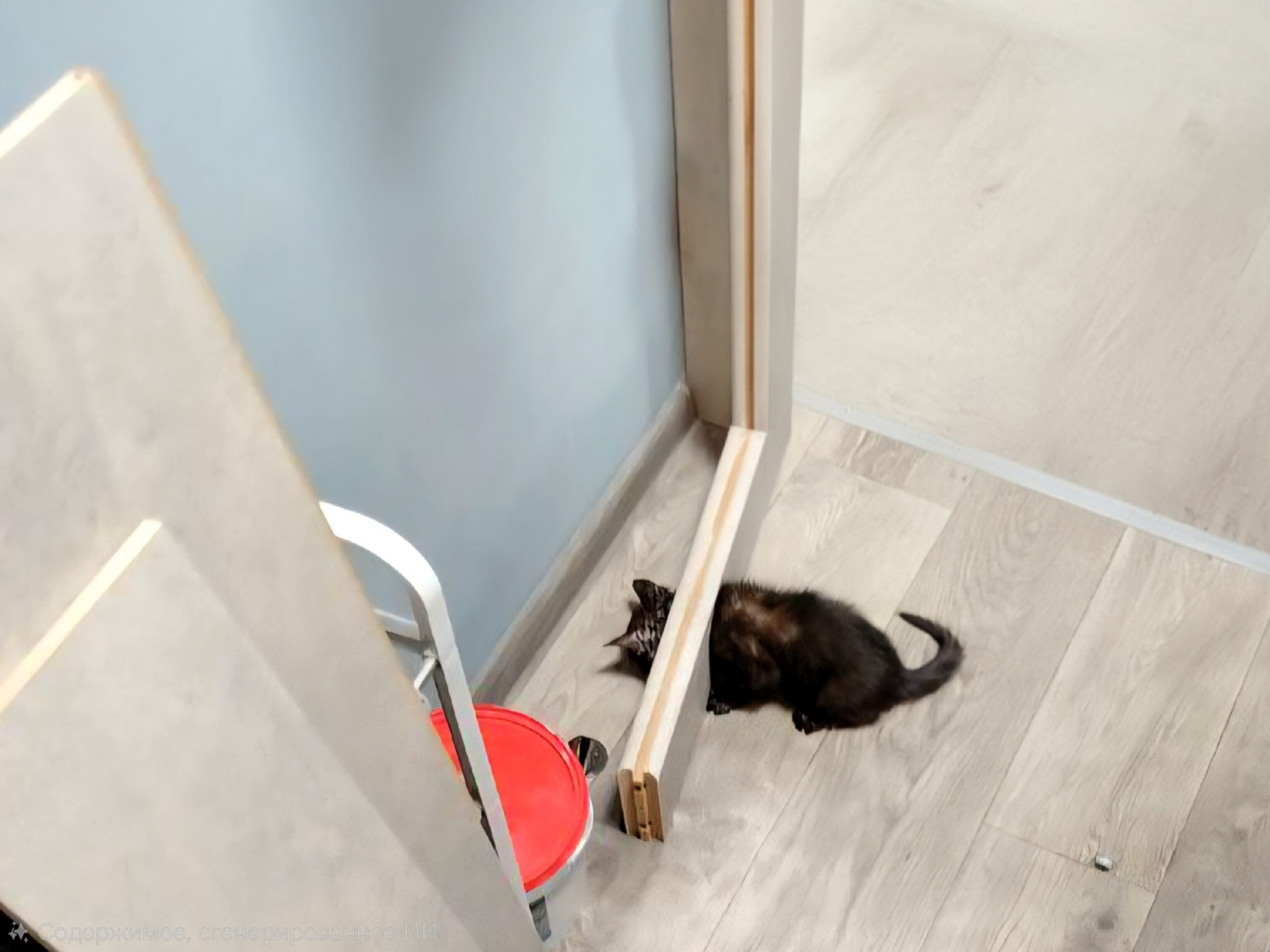 Пришлось распиливать! Кот застрял в дверной вентиляции