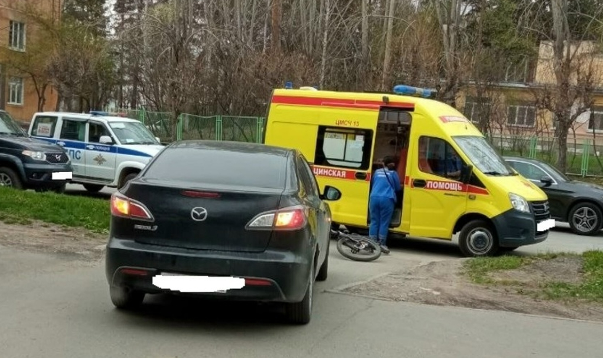 Маленький мальчик пострадал в ДТП с иномаркой