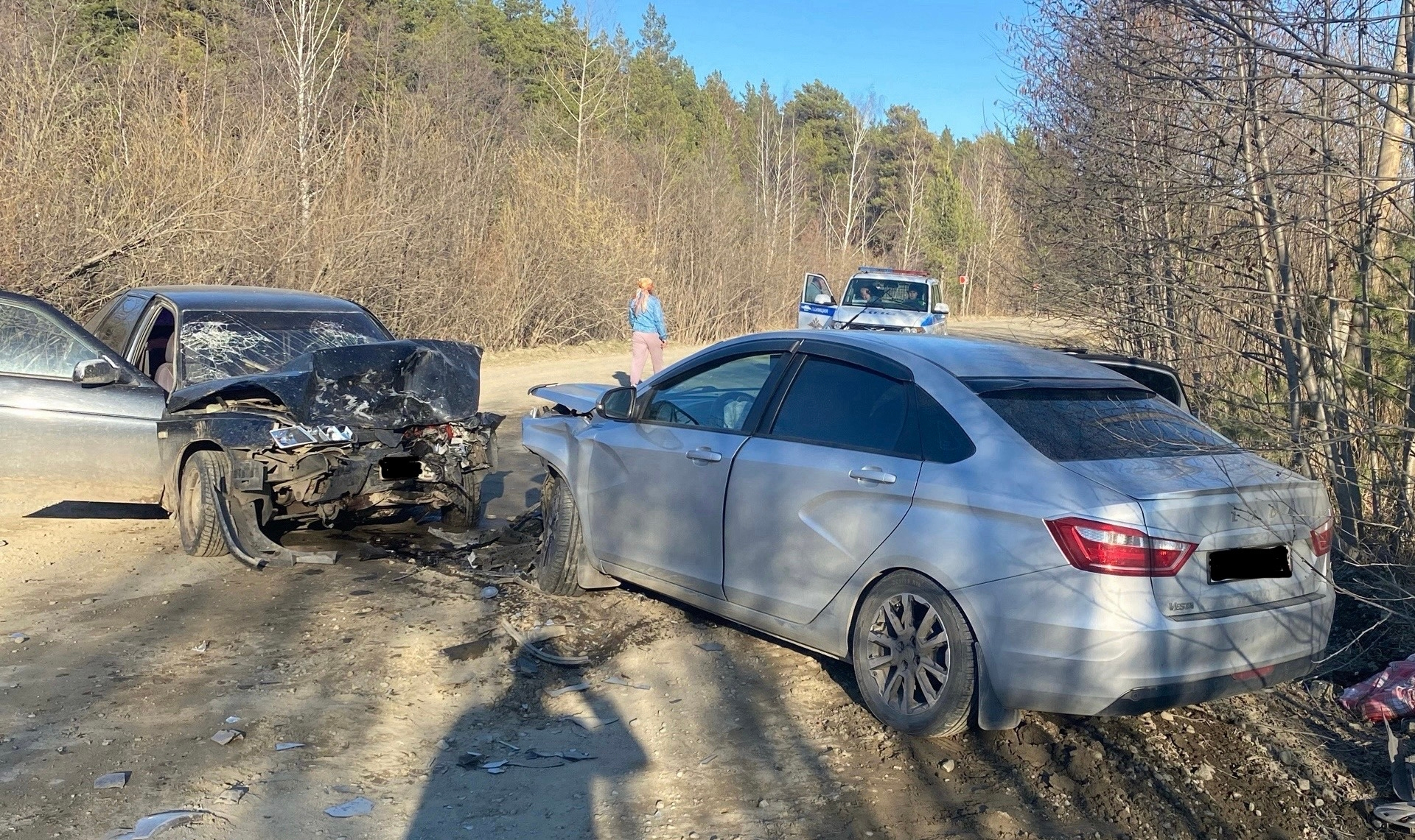 Сразу три машины столкнулись на автодороге Кыштым – Южная Кузнечиха – ж/д ст. Маук